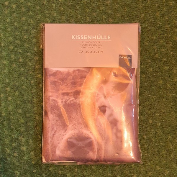 Kissenhülle mit Rehaufdruck 45x45cm