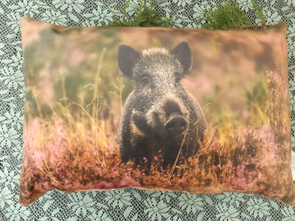 Kissen Wildschwein ca. 35 x 52 cm