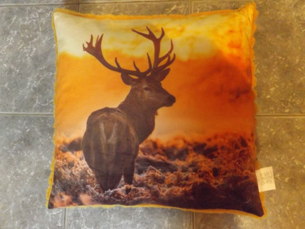 Kissen Hirsch "im Sonnenuntergang" 50 x 50 cm
