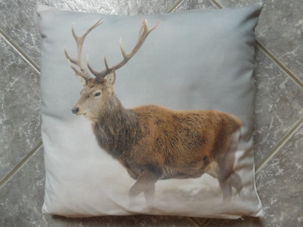 Kissen Hirsch "im Schnee"