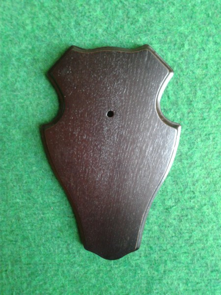 Trophäenschild für Rehbock Eiche (dunkel, rund)