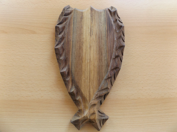 Trophäenschild Rehschild Schwarznuss