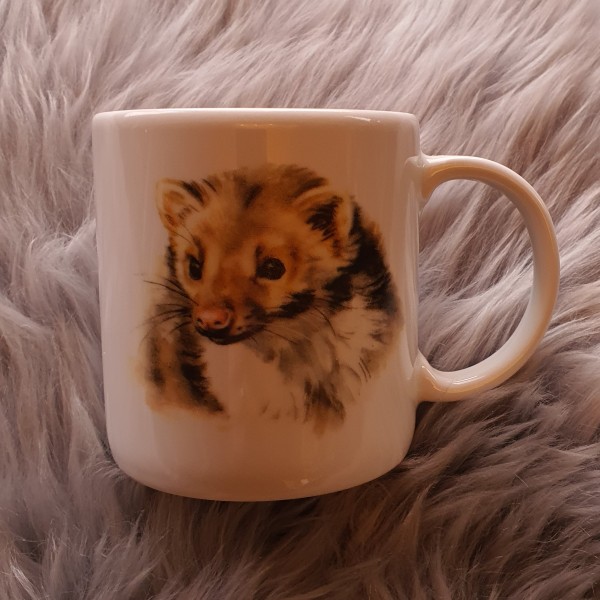 Tasse mit Marderaufdruck