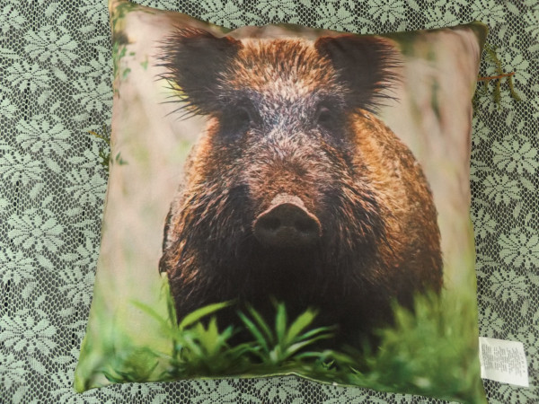 Kissen Wildschwein ca. 50x50 cm